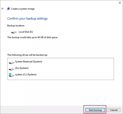 Backup starten und Festplatte klonen windows 11