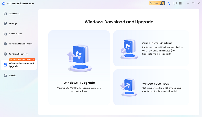 go to quick install windows 