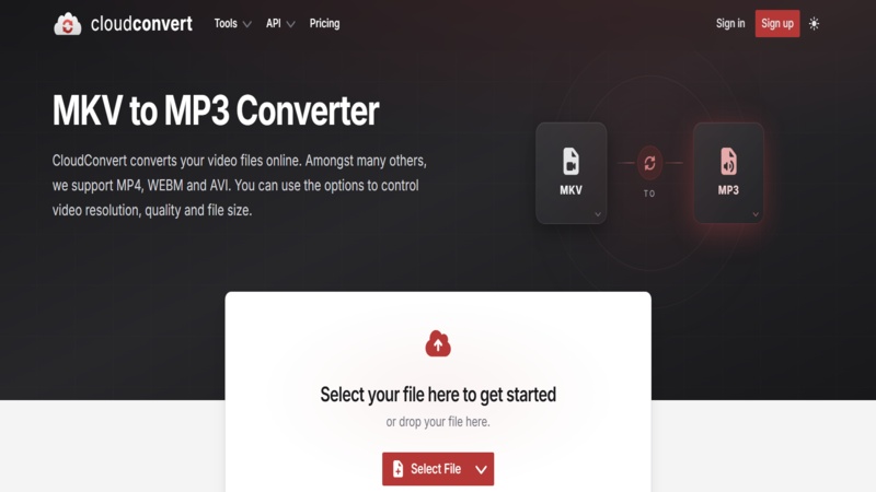 cloudconvert mkv to mp3 converter
