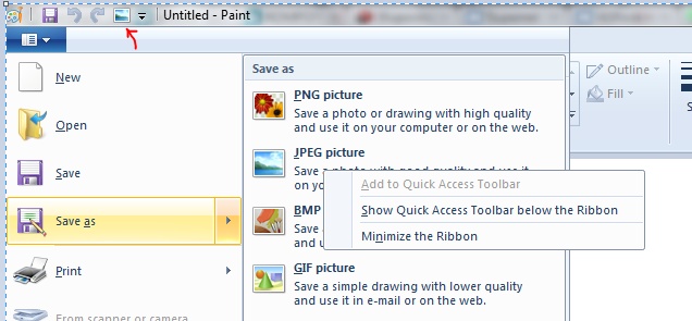 convert photo format with paint pc