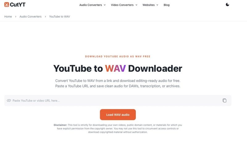 cutyt youtube to wav converter