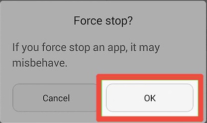 force stop kik app to fix image not available issue