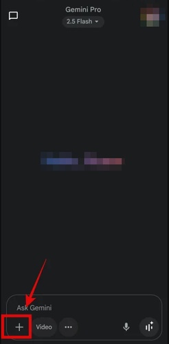 gemini upload button