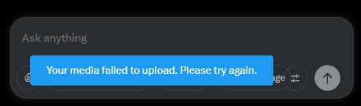 grok image upload failed fix