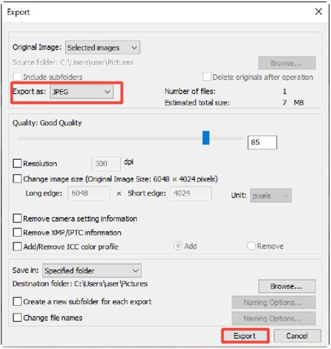 nikon nx studio export nef as jpeg