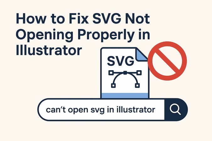 svg not opening properly in illustrator