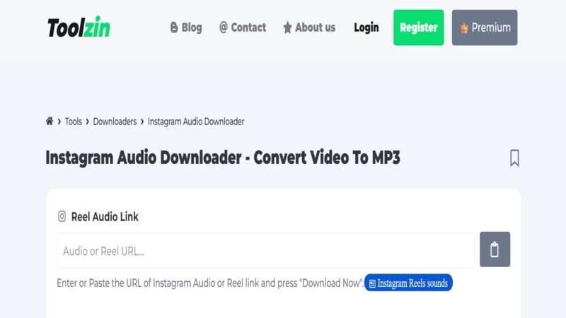 toolzin ins audio downloader