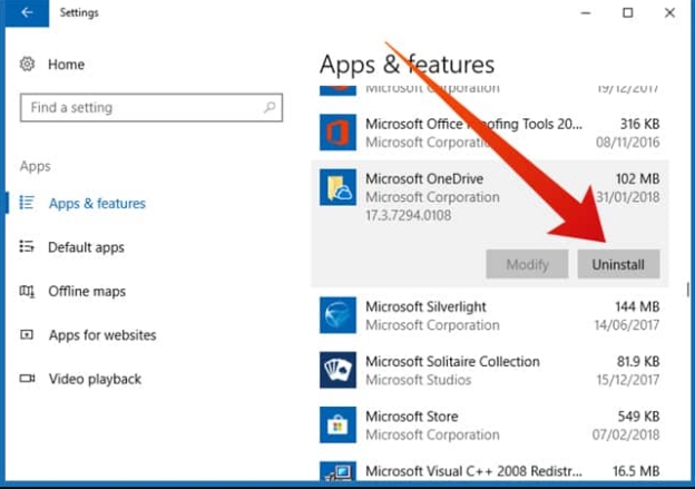 désinstaller onedrive