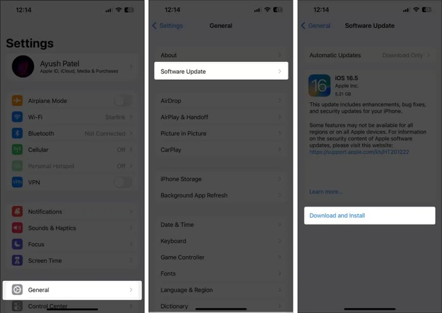 update device software to fix video cannot be played