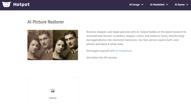 hotpot ai picture restorer