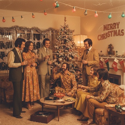 1970s holiday gathering photo by gemini ai