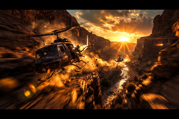 80s action adventure movie scene 1