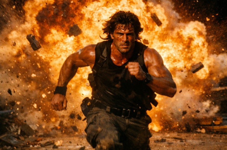 80s action adventure movie scene 2