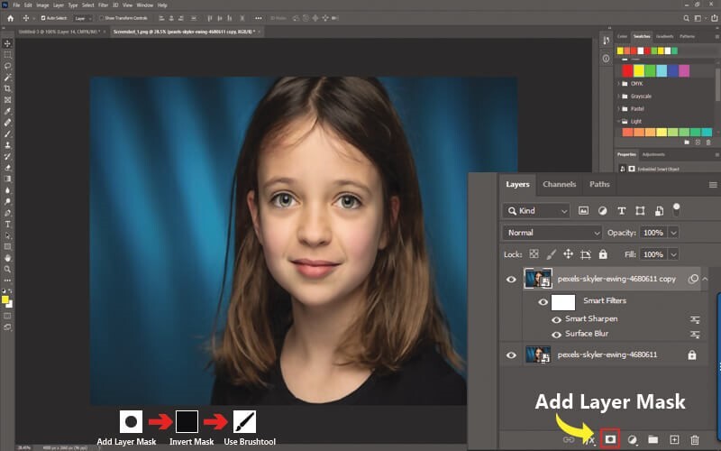 add a layer mask in photoshop
