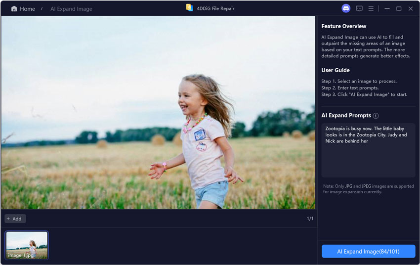 ingrese las indicaciones para crear fotos de IA