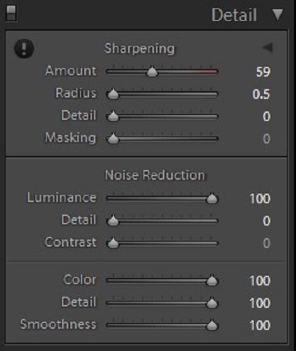 adjust image details in lightroom