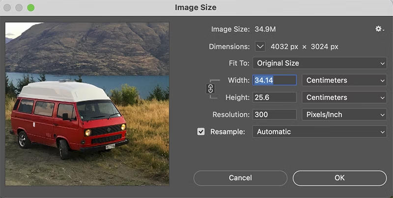 사진 크기 조정