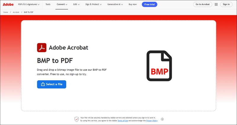 adobe acrobat bmp to pdf converter online