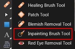 afinidad en la herramienta de pincel
