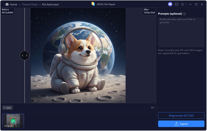 animated dog astronaut photo