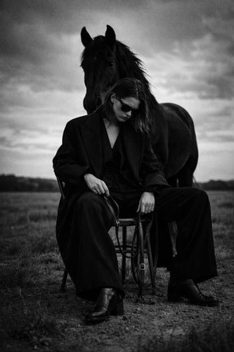 black and white aura farm monochrome portrait