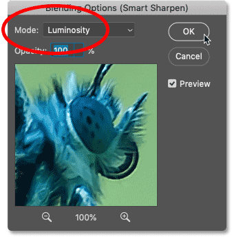 blending mode luminosity