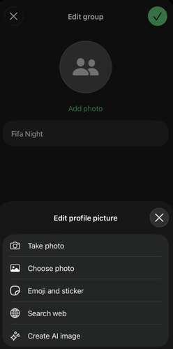 change whatsapp group profile picture