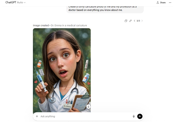 chatgpt generated caricature