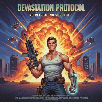 classic 80s movie poster style 1