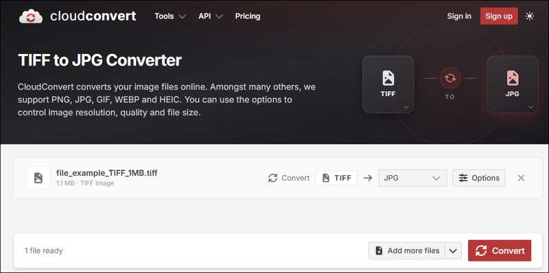 cloudconvert change tiff to jpg