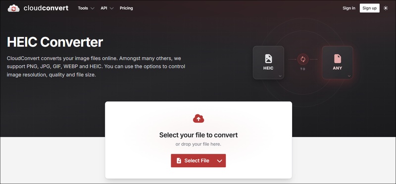 cloudconvert heic converter online