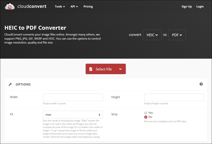 cloudconvert heic to pdf converter
