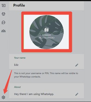 computer change whatsapp profile picture