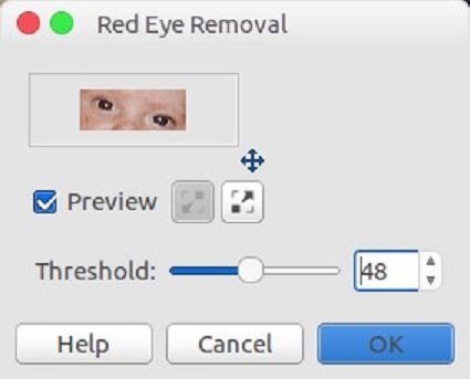 confirme el ajuste en gimp