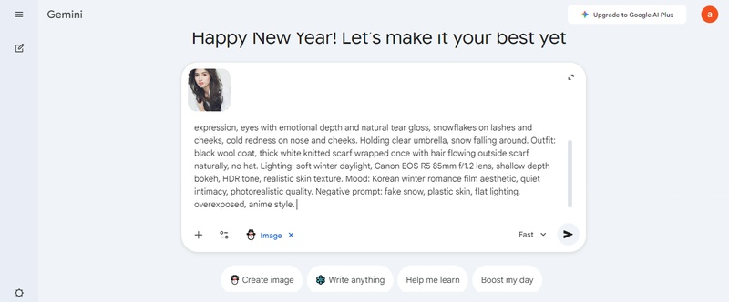 copy paste ai snow trend prompt to gemini