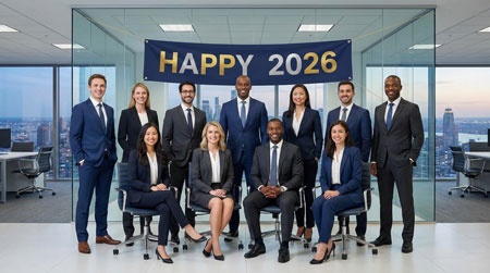 corporate team 2026 new year greeting
