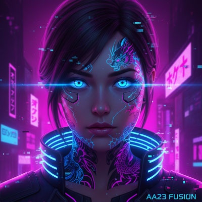 cyberpunk neon aa23 fusion