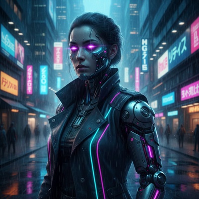 cyberpunk portrait by gemini ai