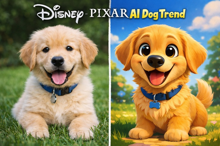 disney pixar ai dog trend