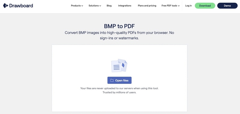 drawboard bmp to pdf converter