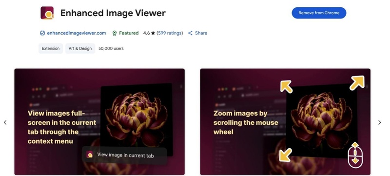enhanced image viewer chrome extension