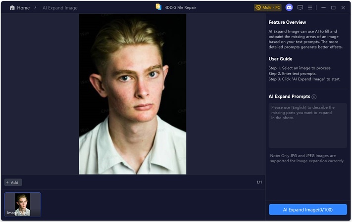 enter prompts to add avatar filter