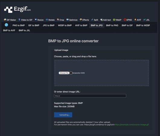 ezgif bmp to jpg online converter