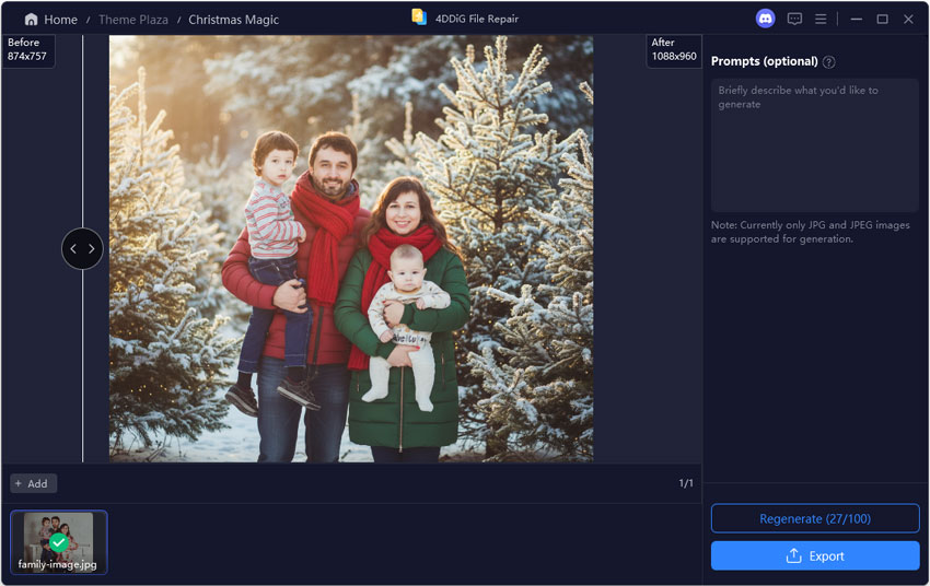 winter wonderland christmas family photo