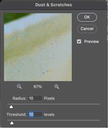 fix grainy photos with photoshop dust and scratches