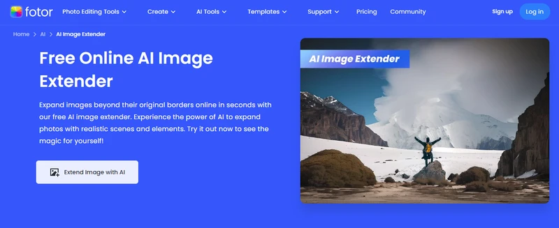 fotor ai image extender online