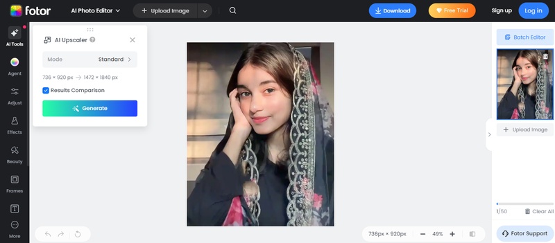 fotor ai photo enhancer