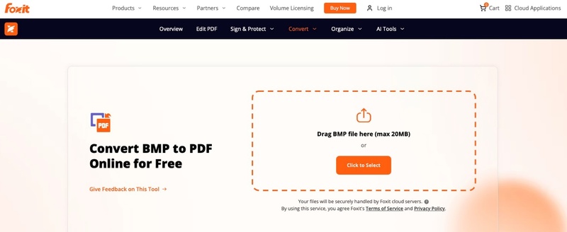 foxit bmp to pdf converter online free