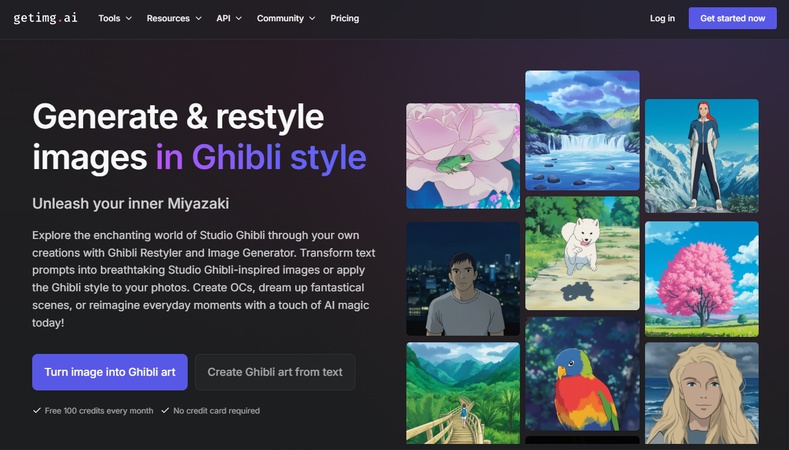 geting ai ghibli image generator