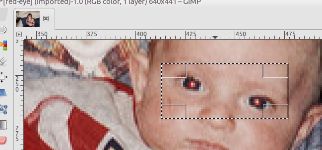 herramienta de selección gimp ellipse